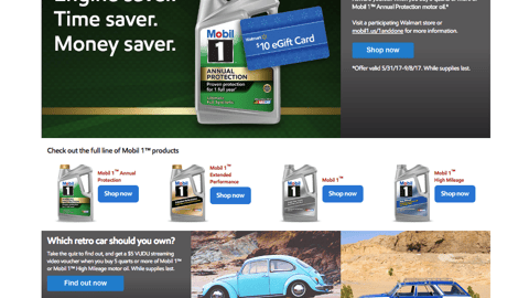 Mobil 1 Walmart Showcase